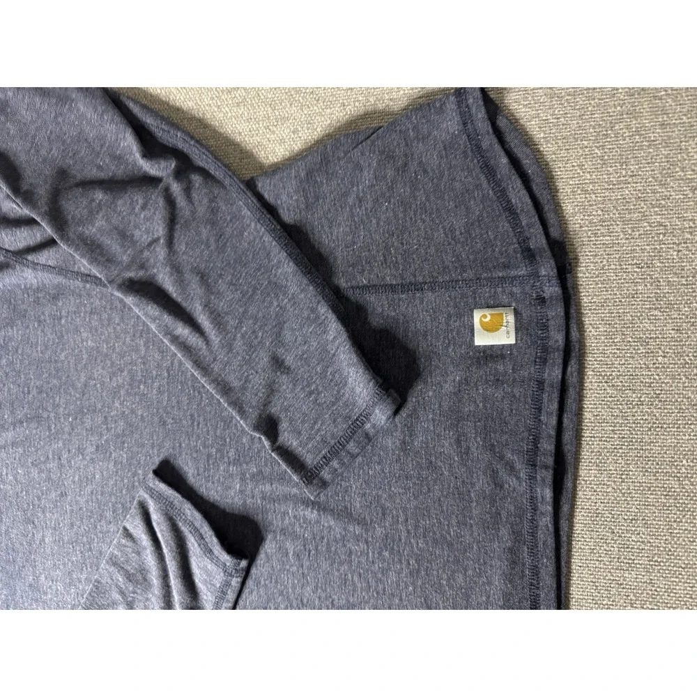 Carhartt 1/4 Zip Blue Pullover Shirt Womens Medium Force Fitted Fast Dry Reflect